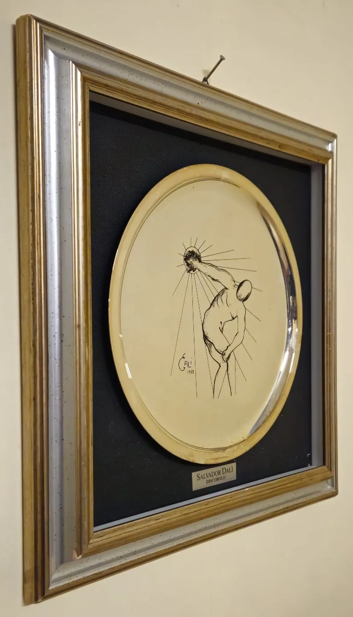 Silver-plated plate – Screen printing – Numbered edition 816/1500
