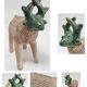 Vase picnic zoomorphic cow ceramic 70s