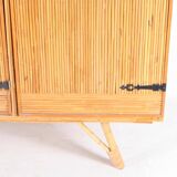 Audoux Minet style rattan wardrobe