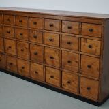 Large German Pine Industrial Apothecary / Shop Cabinet, 1950s