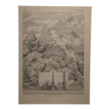 Original lithograph on the heights