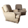 Vintage beige armchairs with fringes