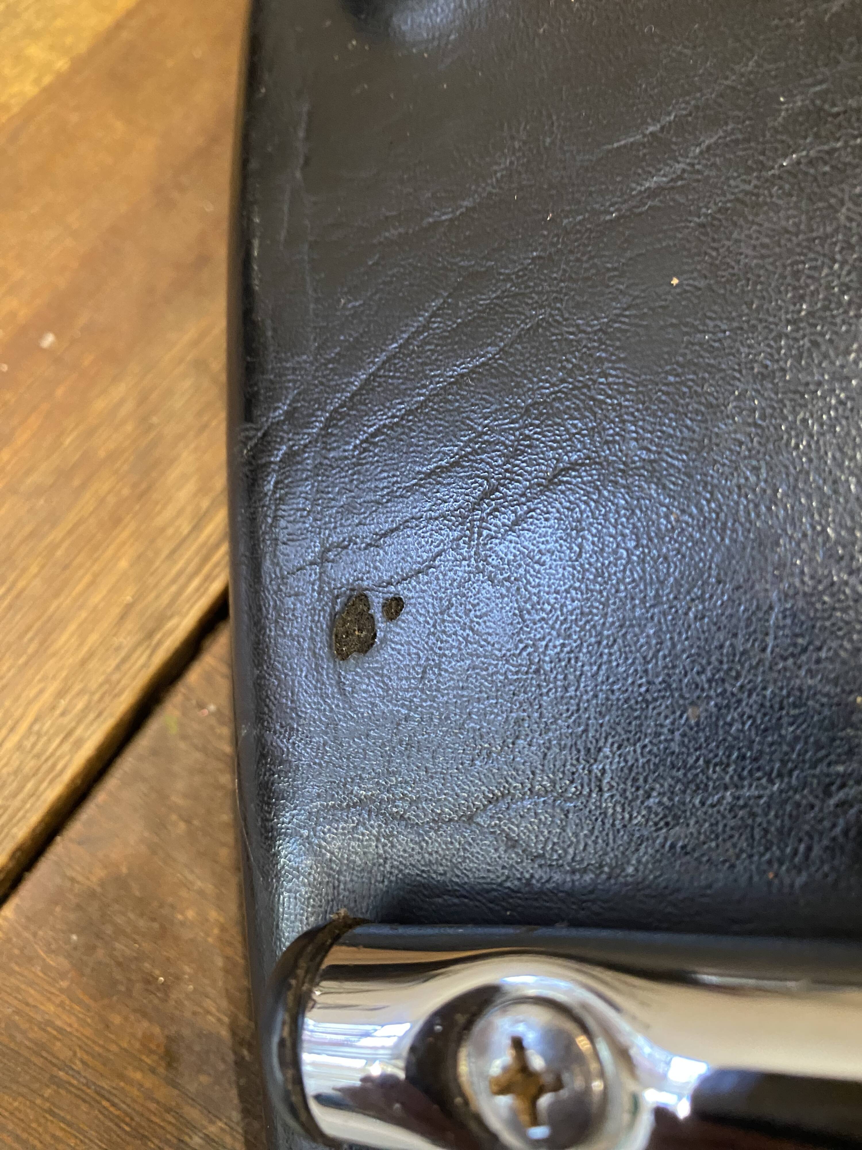 Chair N2 black vintage skai leather 1970