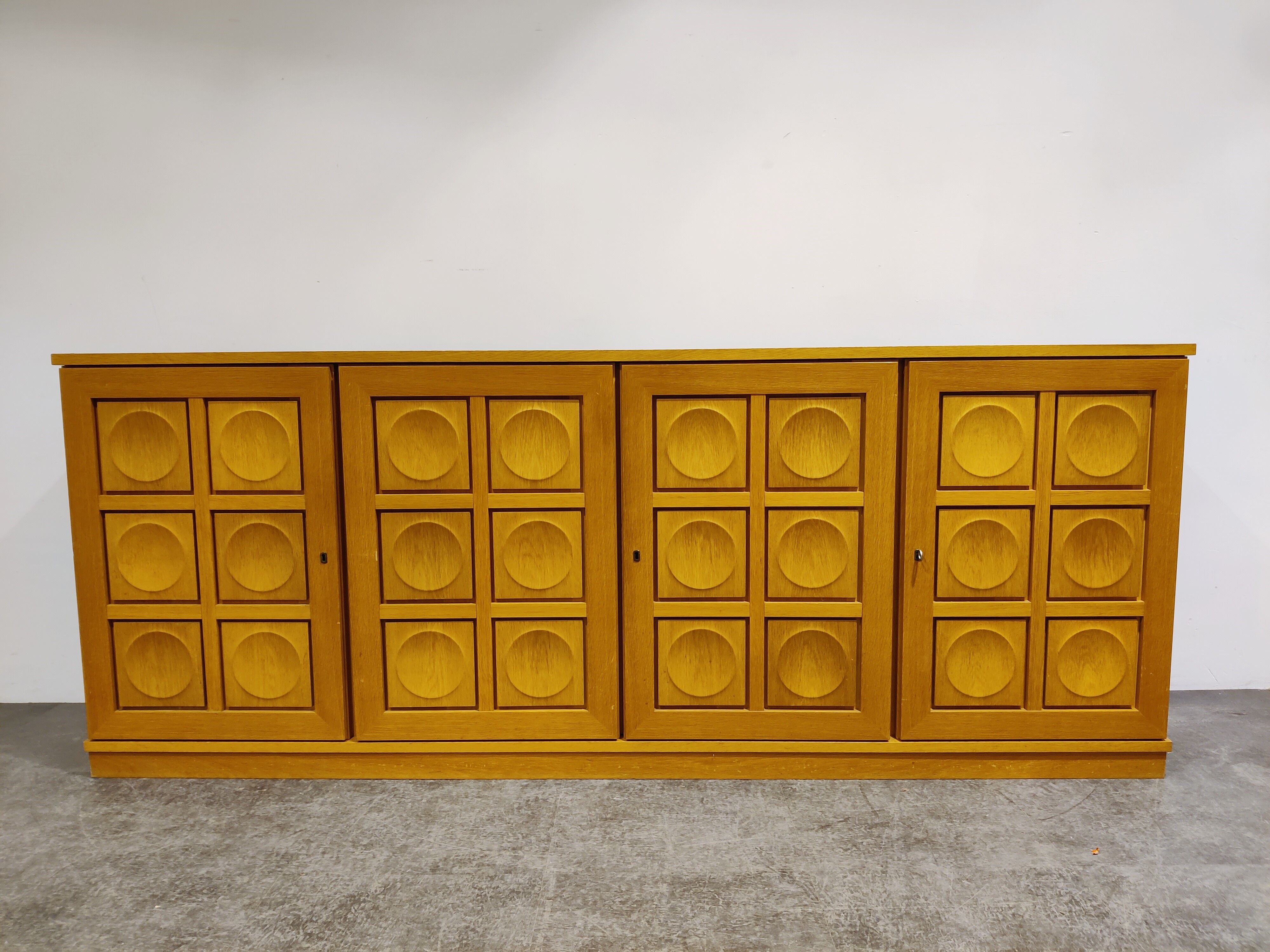 Graphical brutalist credenza, 1970s