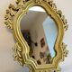 MIROIR Vintage Doré Style ROCAILLE
