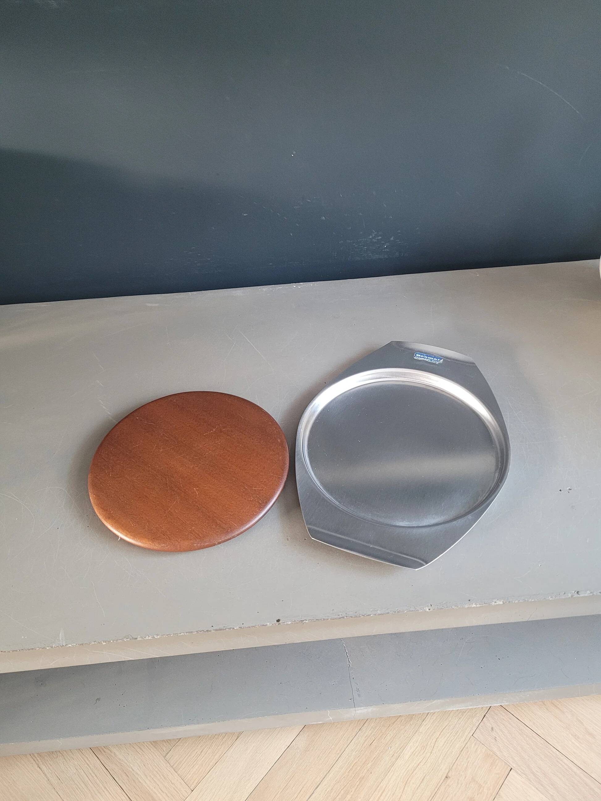 Plateau à fromage Bramah en inox et teck