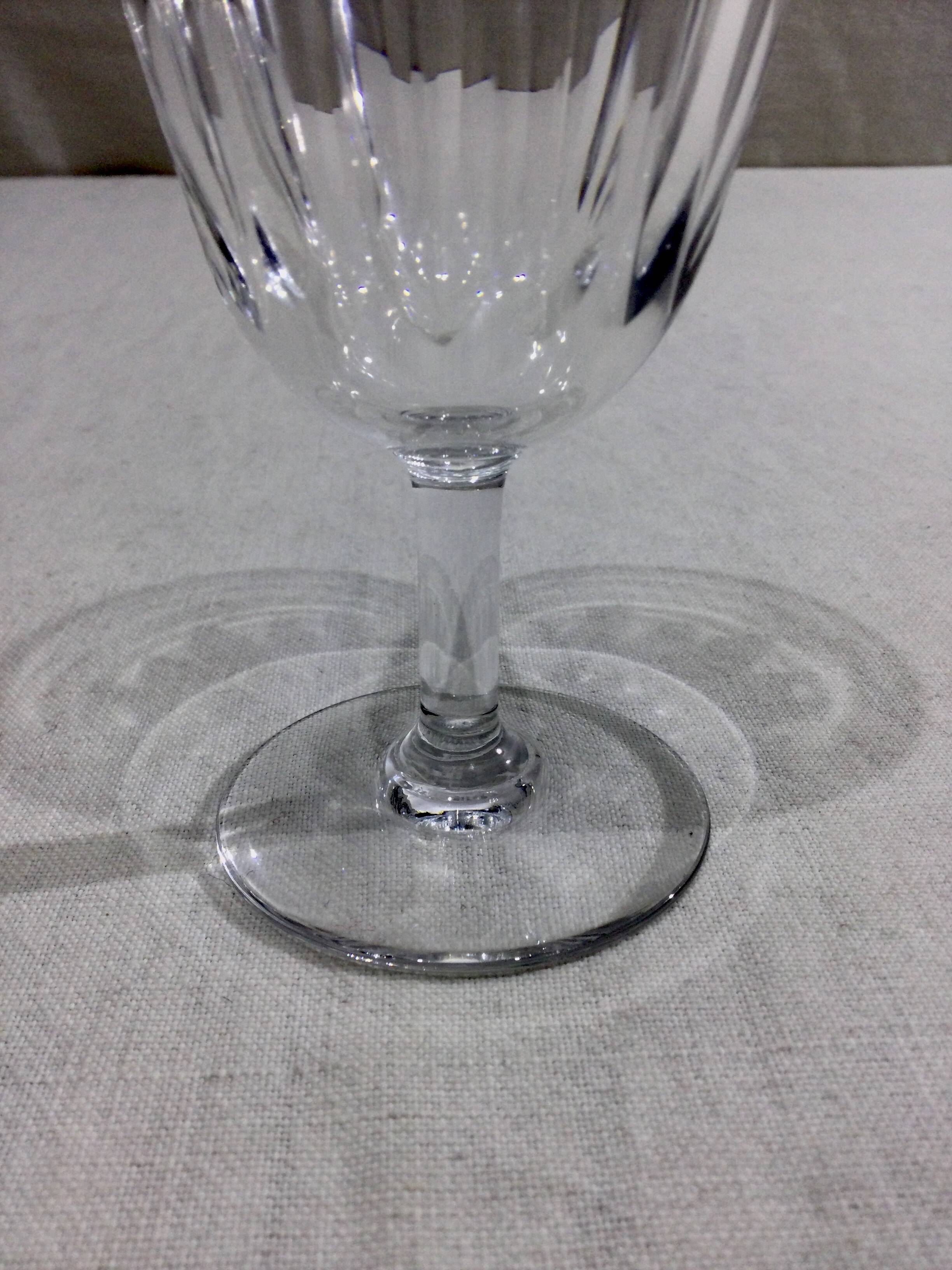 Baccarat – 12 Baccarat Crystal Water Glasses, Casino Pattern