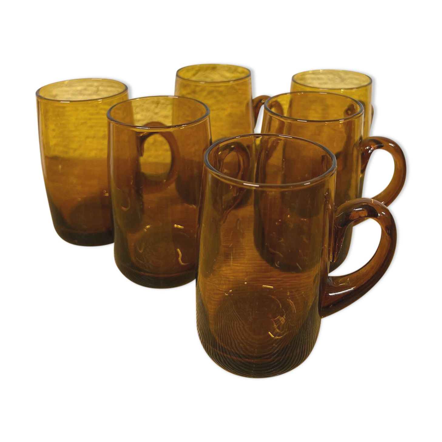 Amber Glass Sangria Cups