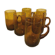 Amber Glass Sangria Cups
