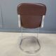 Vintage leather and chrome dining chairs by Cidue, 1970s