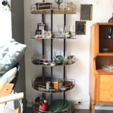 Vintage metal shelf half moon