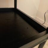 Side table / end table in wood and old metal