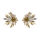 Paire d'appliques fleurs dorées 1970