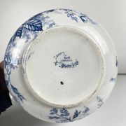 Chubby pitcher, old toilet jug KG Lunéville, blue flower pattern, late 19th to early 20th century.