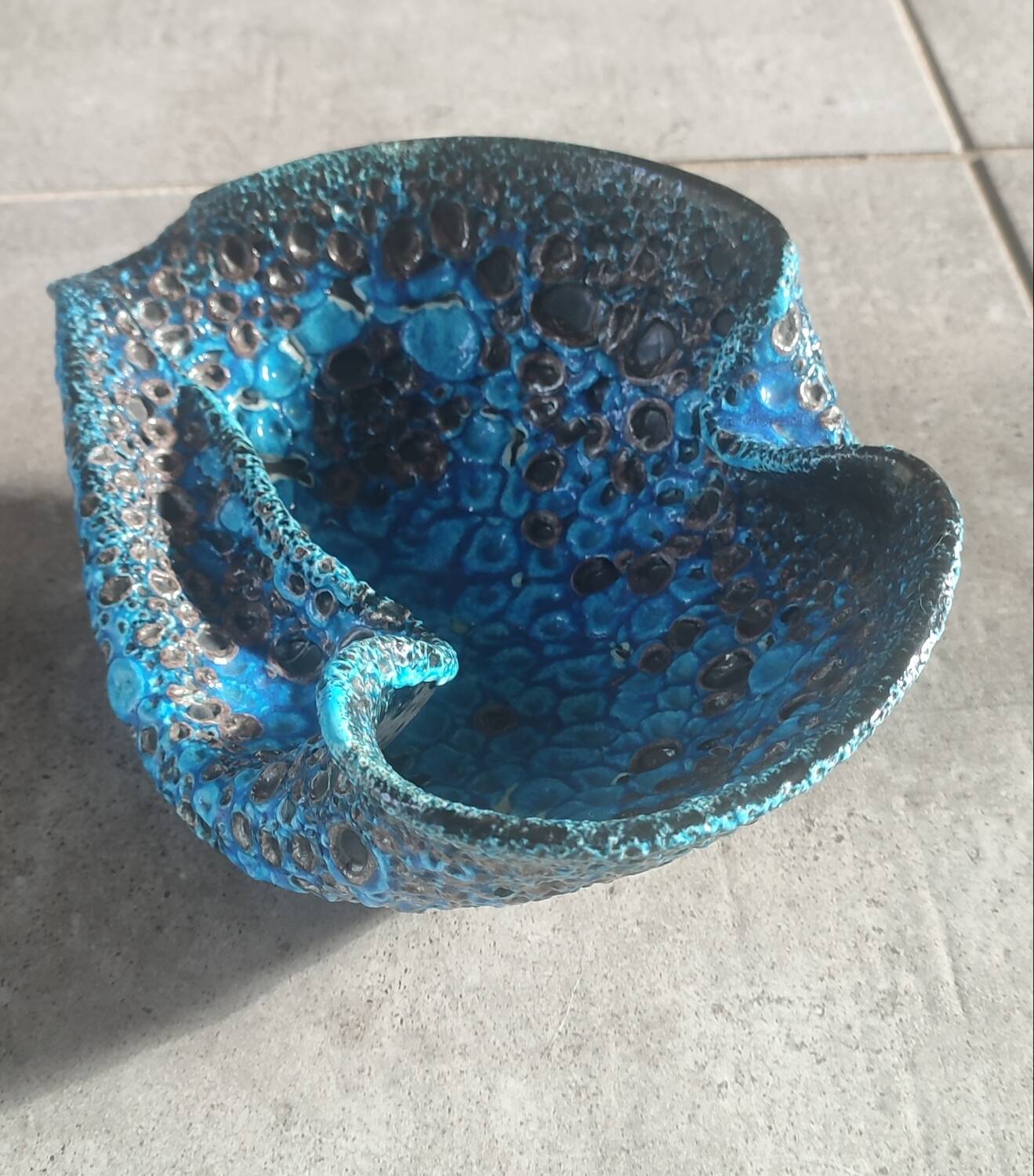 Fat Lava ceramic vase The Cyclops, Glaciers Enamels 1960s