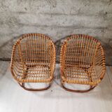 Living room - sofa, pair of armchairs - bamboo