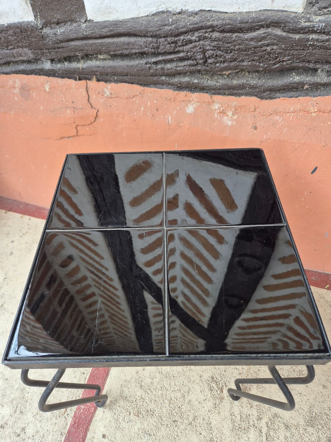 Small vintage 1970s side table.