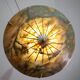 Extra Large Antique Art Decò Liberty Alabaster Chandelier, 1940s
