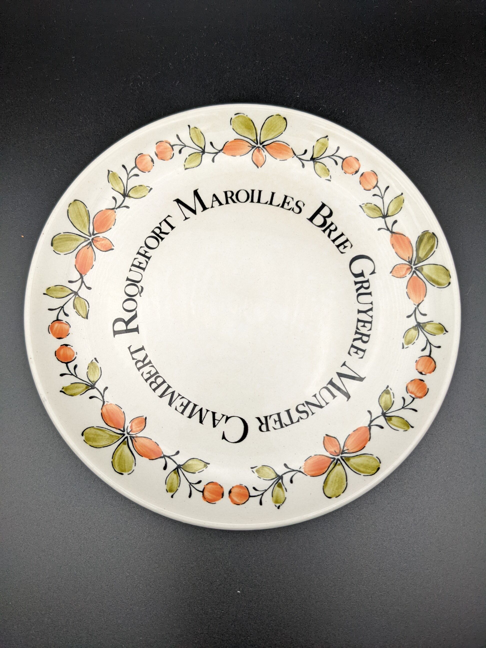 Set of 6 cheese plates Gien vintage ceramic Ma Cuisine