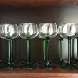 Set de 12 verres à vin d’Alsace en cristallin