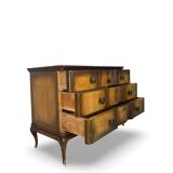 Commode italienne en placage et bois massif de noyer, années 1940-1950
