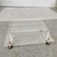 Desserte meuble télé vintage David Lange plexiglas