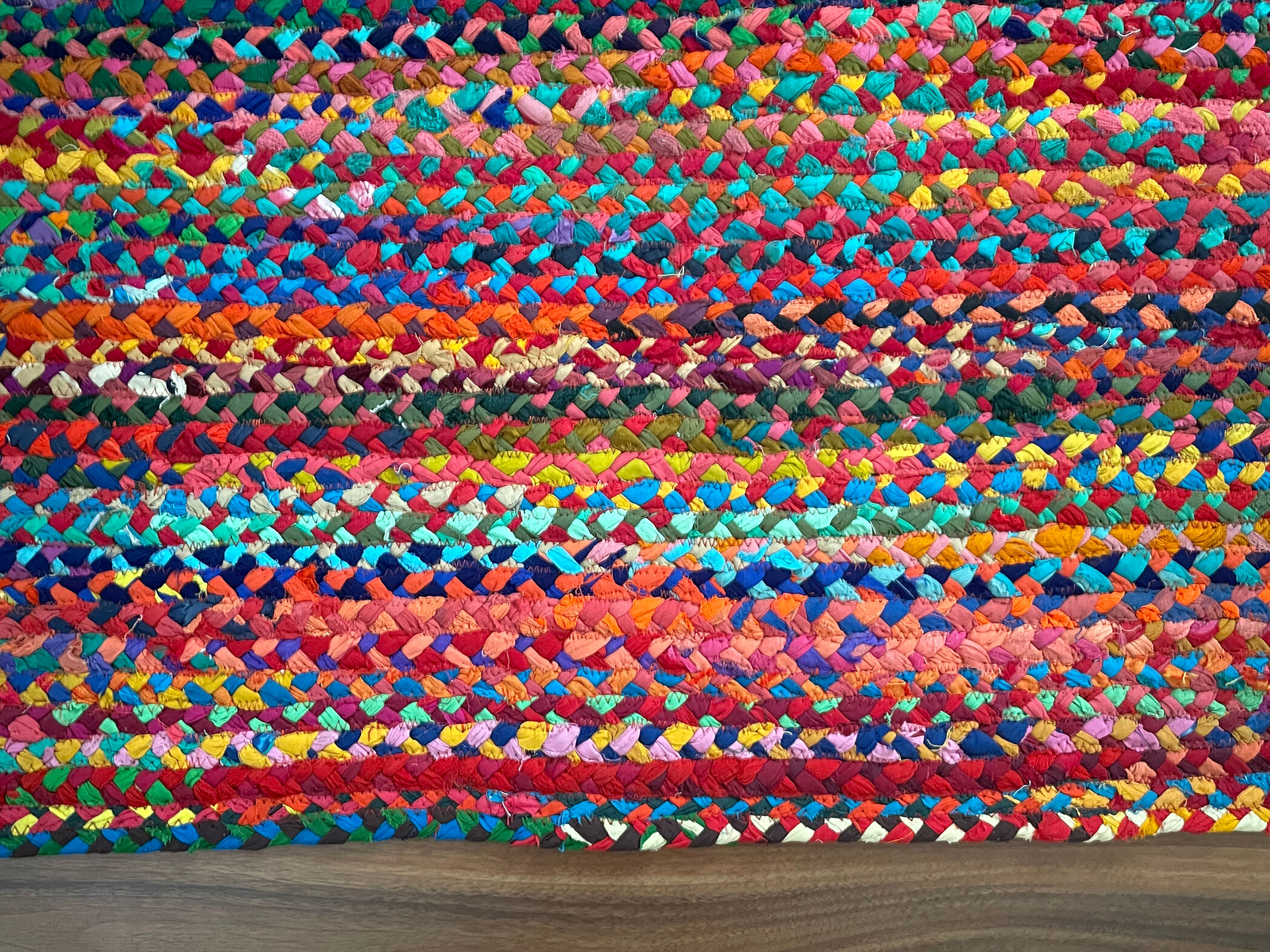 Cotton handwoven carpet