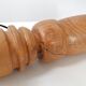 Pied de lampe en bois tourné vintage 1970