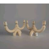 Suzanne ramié atelier madoura 1950 pair of candlesticks