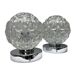 Pair of vintage glass globe chrome wall lights