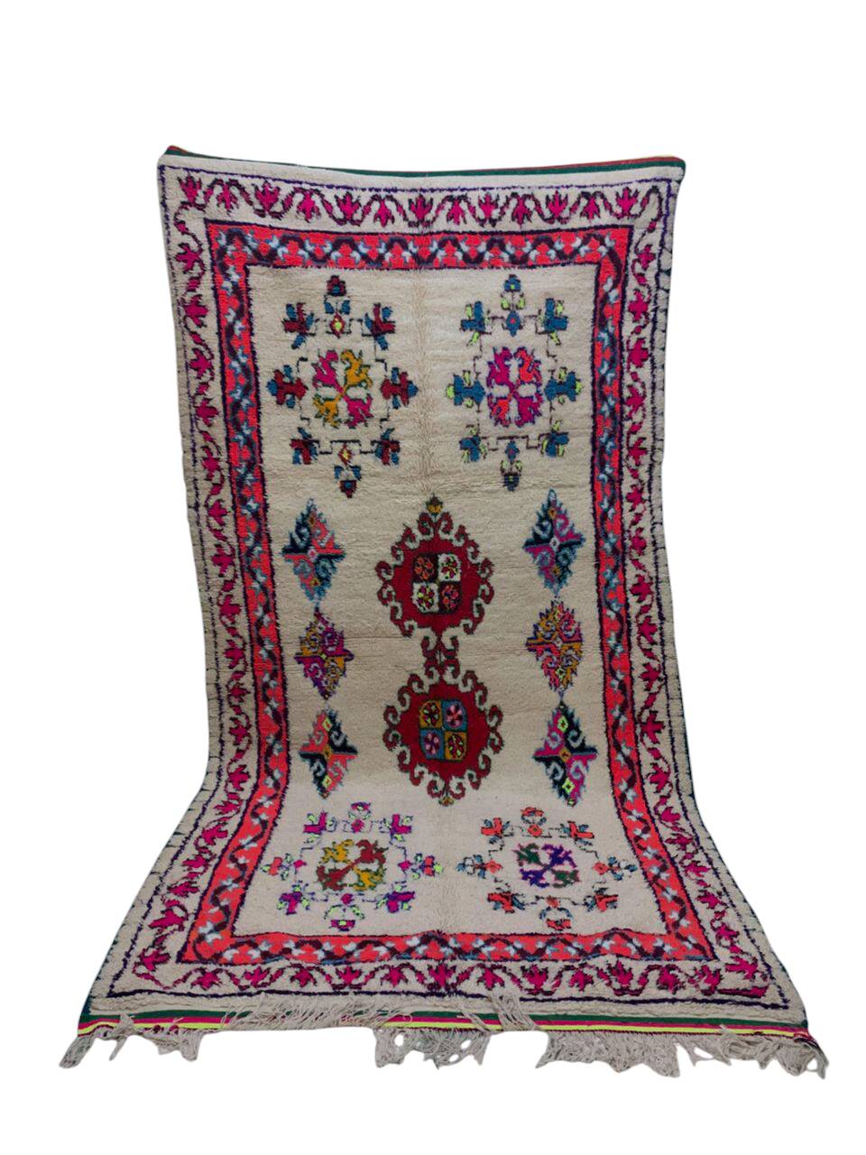 Traditional handmade Bni Ouarin rug size 300x150 cm