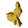 Glazed ceramic yellow donkey trinket bowl