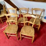 Ensemble de 5 chaises bistrot-années 40