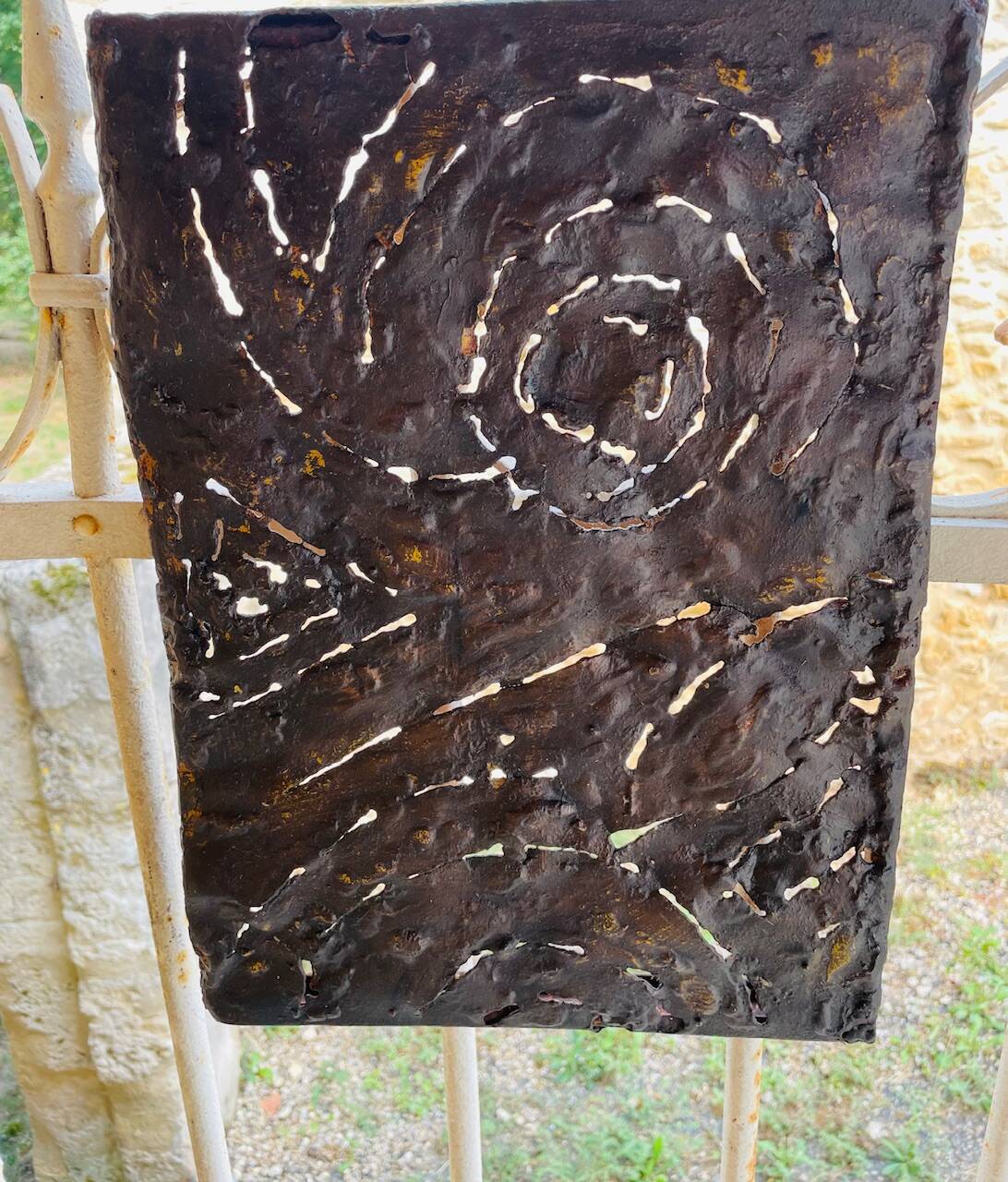 Set of three brutalist wall sculptures, by Irv Bramberg, vintage