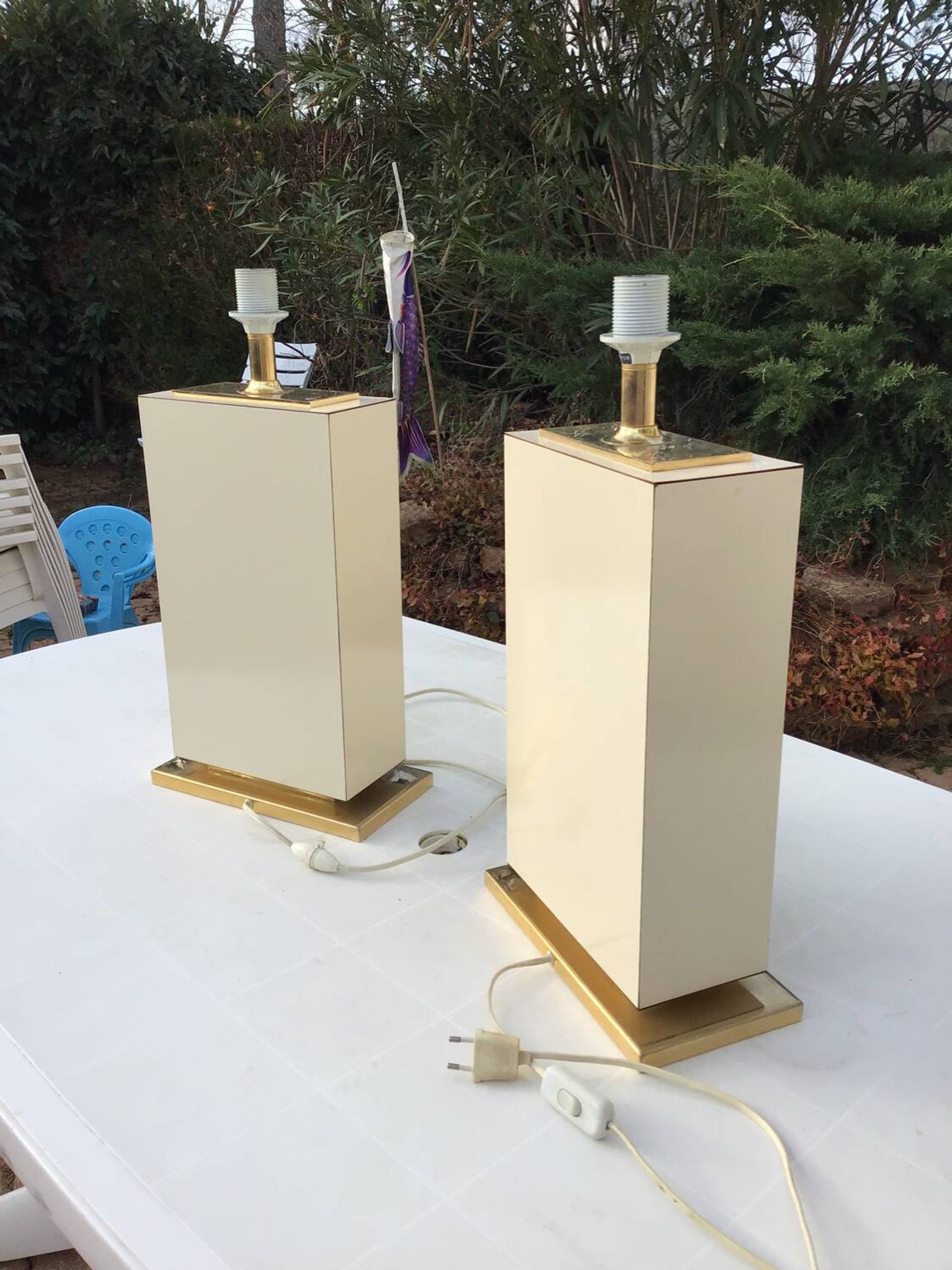 Pair of vintage Jean-Claude Mahey lamps