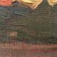 Ancient painting oil on impressionist canvas still life with oranges - signed mr. baron