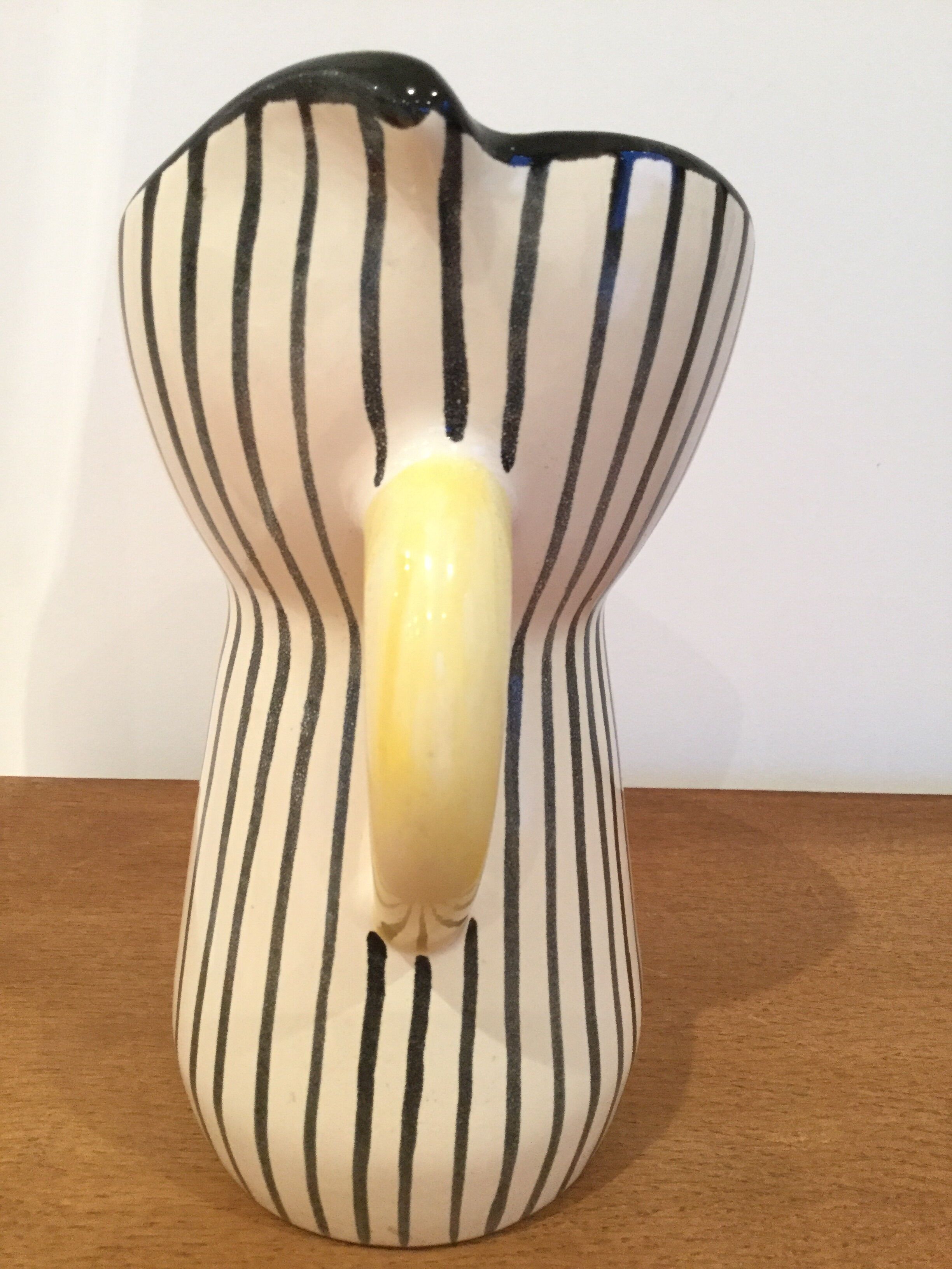 Ceramic pitcher vase by Gabriel Fourmaintraux period 1950