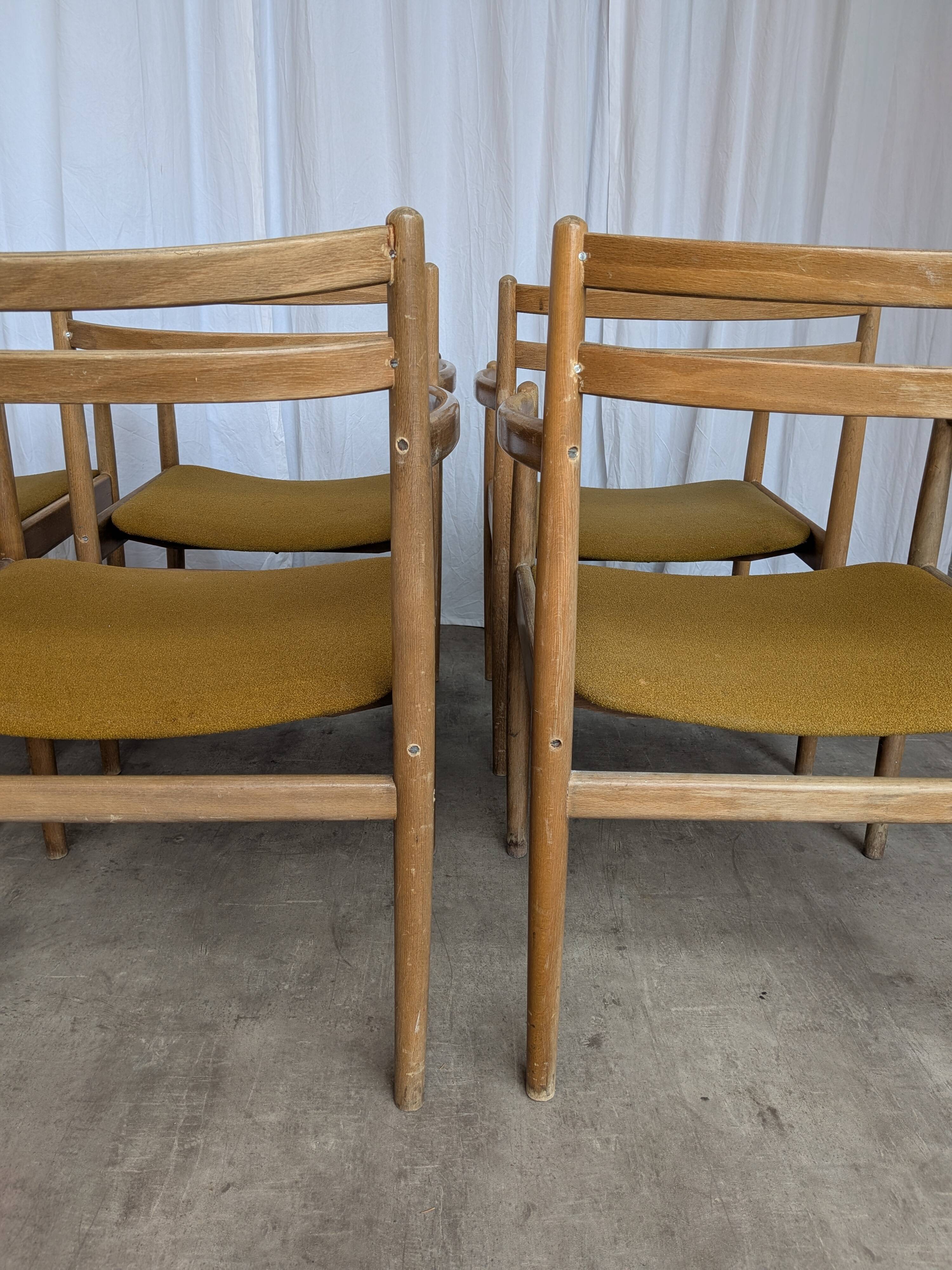Set of 6 Mid Century STOL Kamnik Armchairs / Yugoslav Vintage Dining Chair