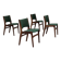 1960s, Danish design by Erik Buch, set of 4 dining chairs model 89.