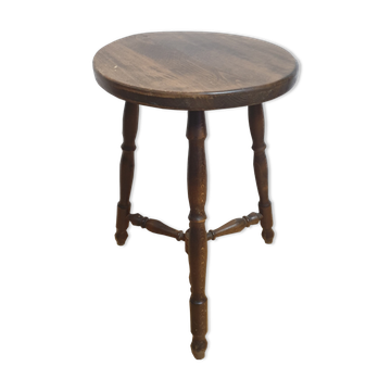 Tripod beech stool, feet turned with spacer