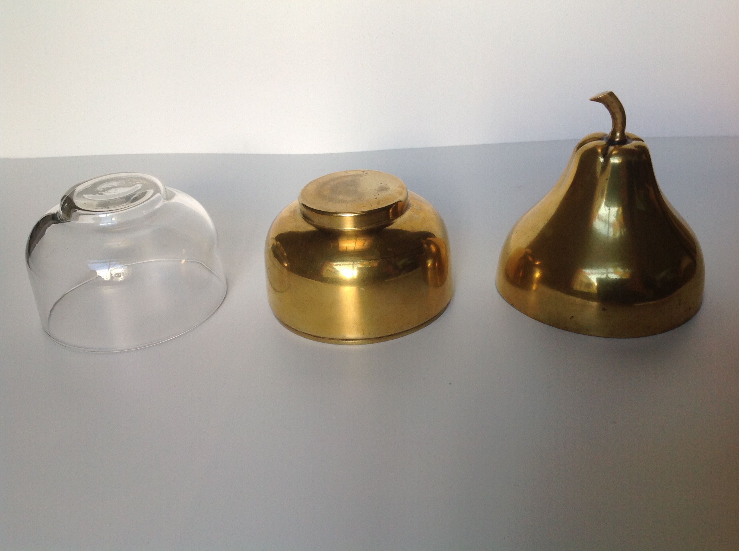 Brass golden pear candy box