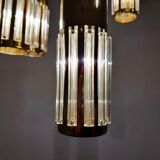 Vintage brass cascading chandelier, 1970s