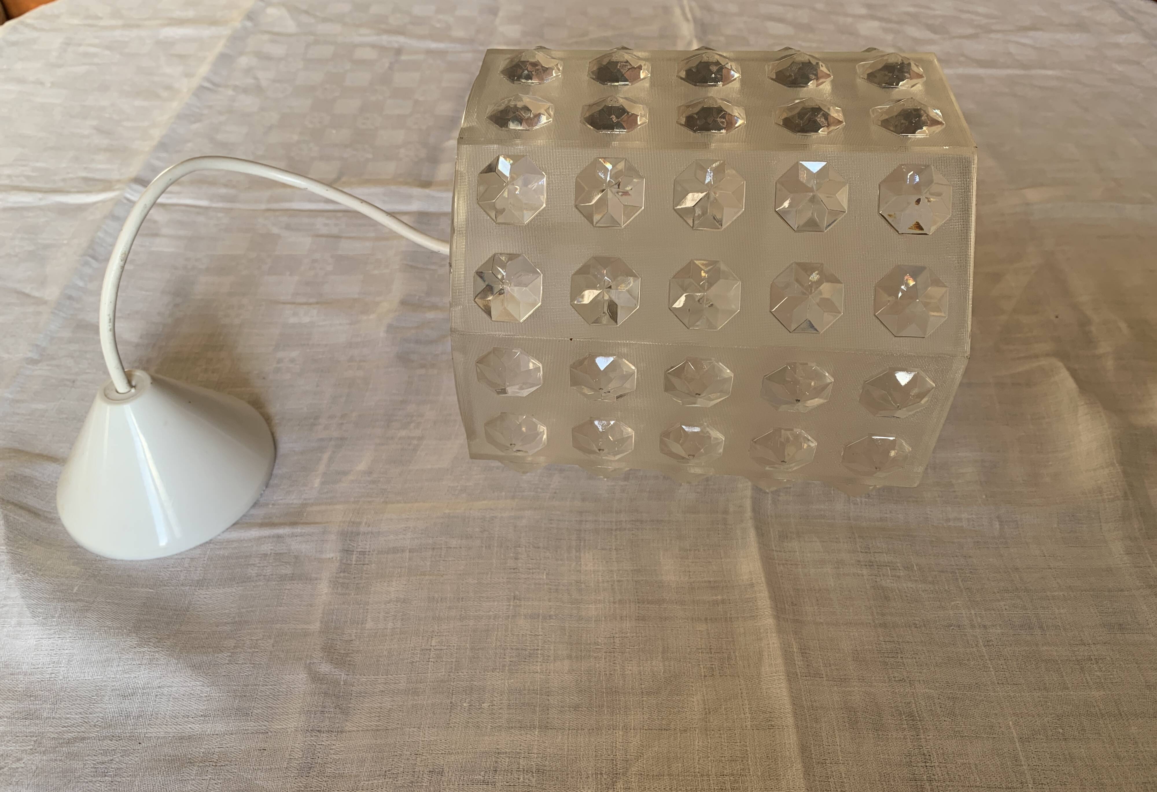 Vintage plexiglass pendant light