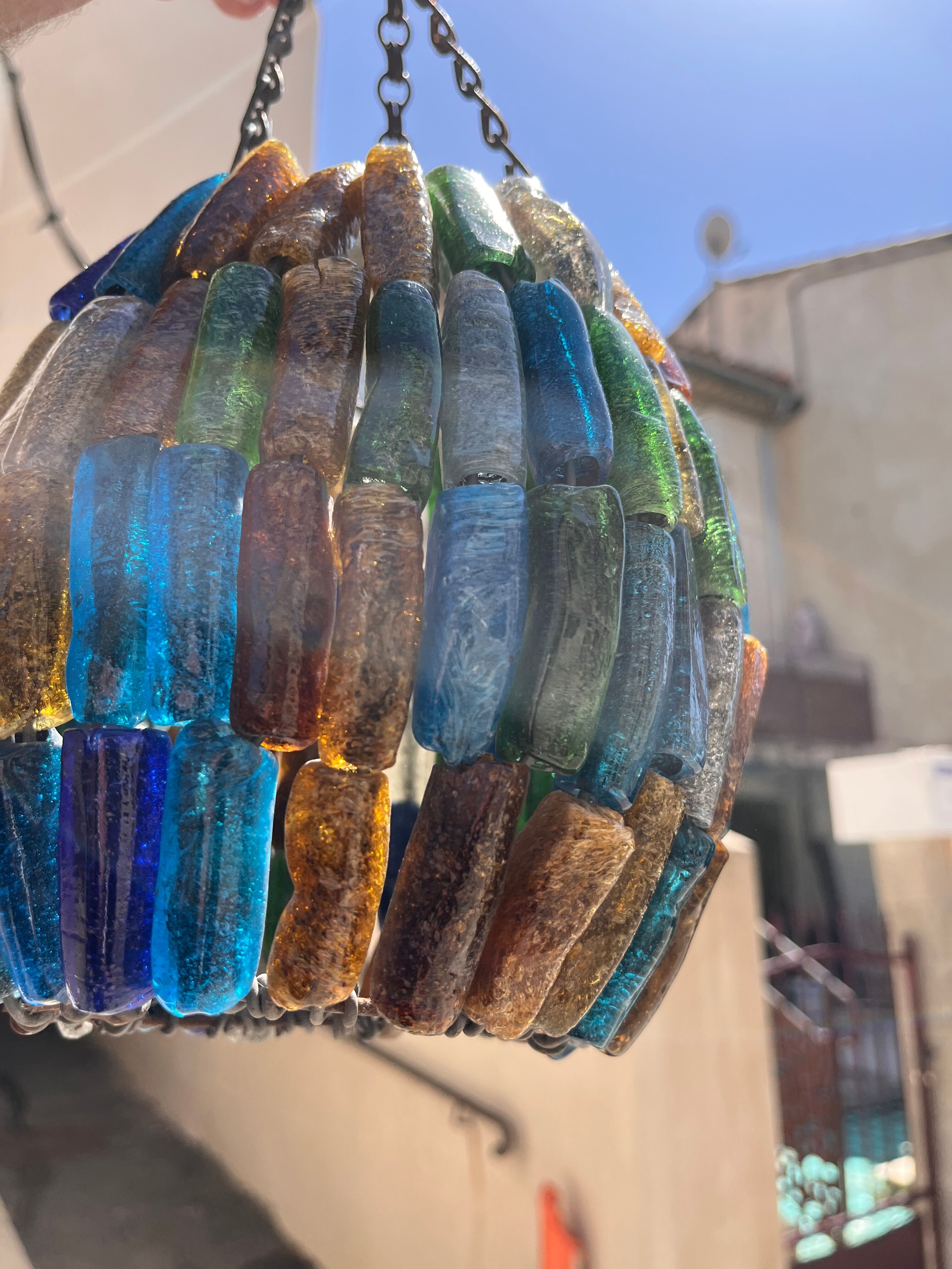 lustre en pate de verre Murano vintage