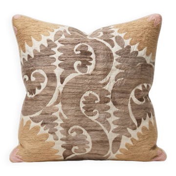 Vintage embroidered cushion cover 57x60 cm