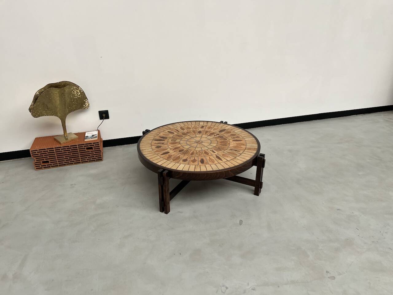 Coffee table "Les Herbiers" by Roger Capron