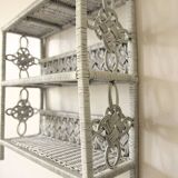 Vintage wicker shelf