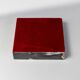 Vintage Black Beige White Marble Ashtray with Red Fabric Base - 1970s Italian Design, Heavy Desk Sculpture