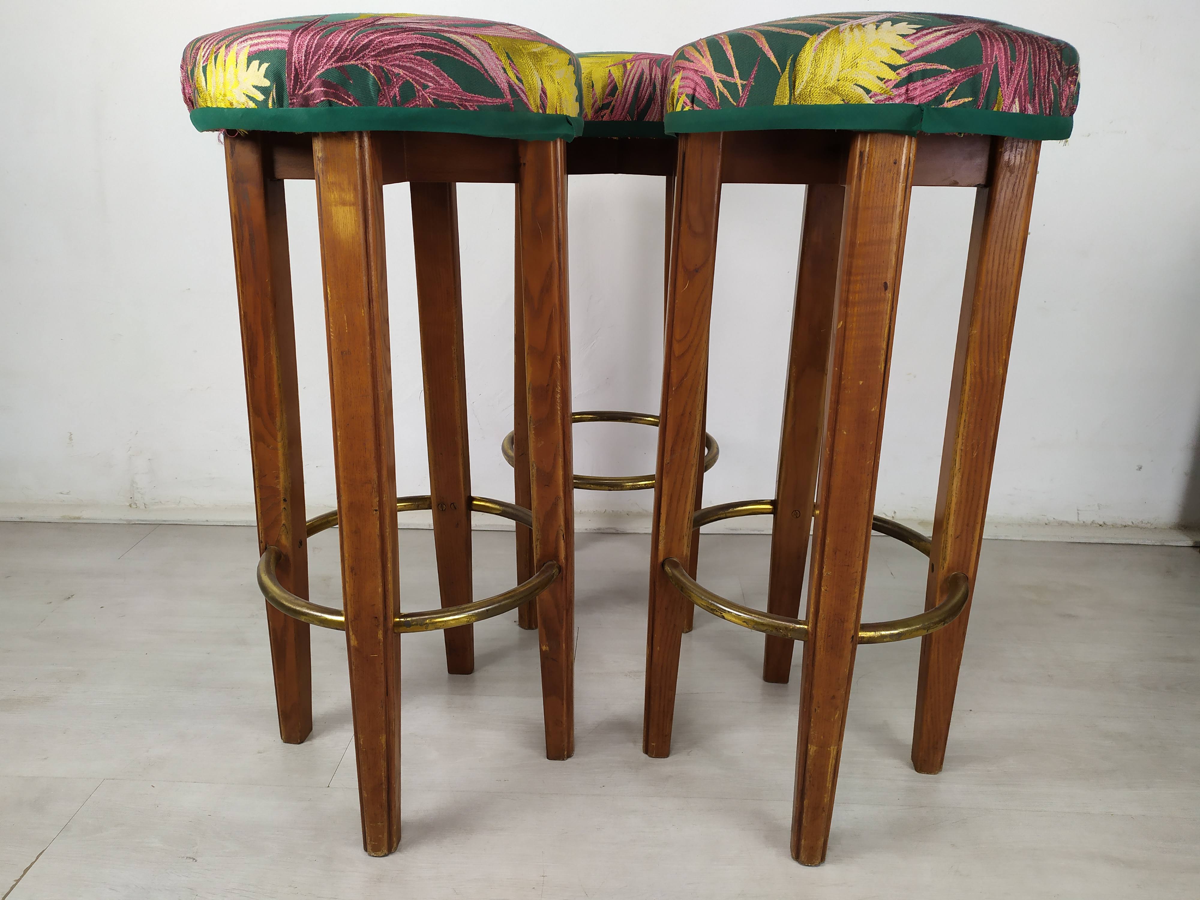 3 art deco bar stools