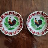 Two rooster plates